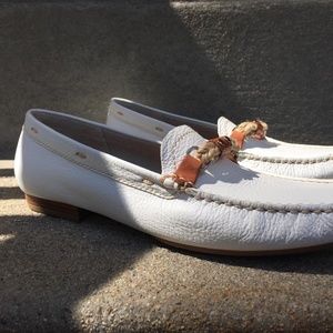White Leather Loafers